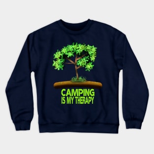 Camping Is My Therapy Crewneck Sweatshirt